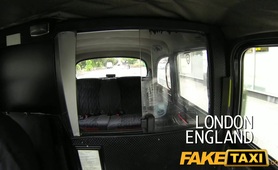 FakeTaxi: Show gal with big milk cans copulates for money