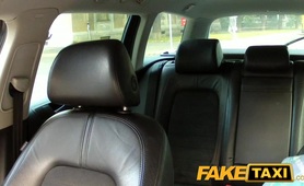 FakeTaxi: Hawt Budapest gal in airport taxi oral-job