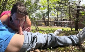 Trans woman Meets Hiker In The Woods (hint: They Fuck)