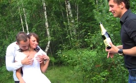 the groom the bride sexed hard in the woods